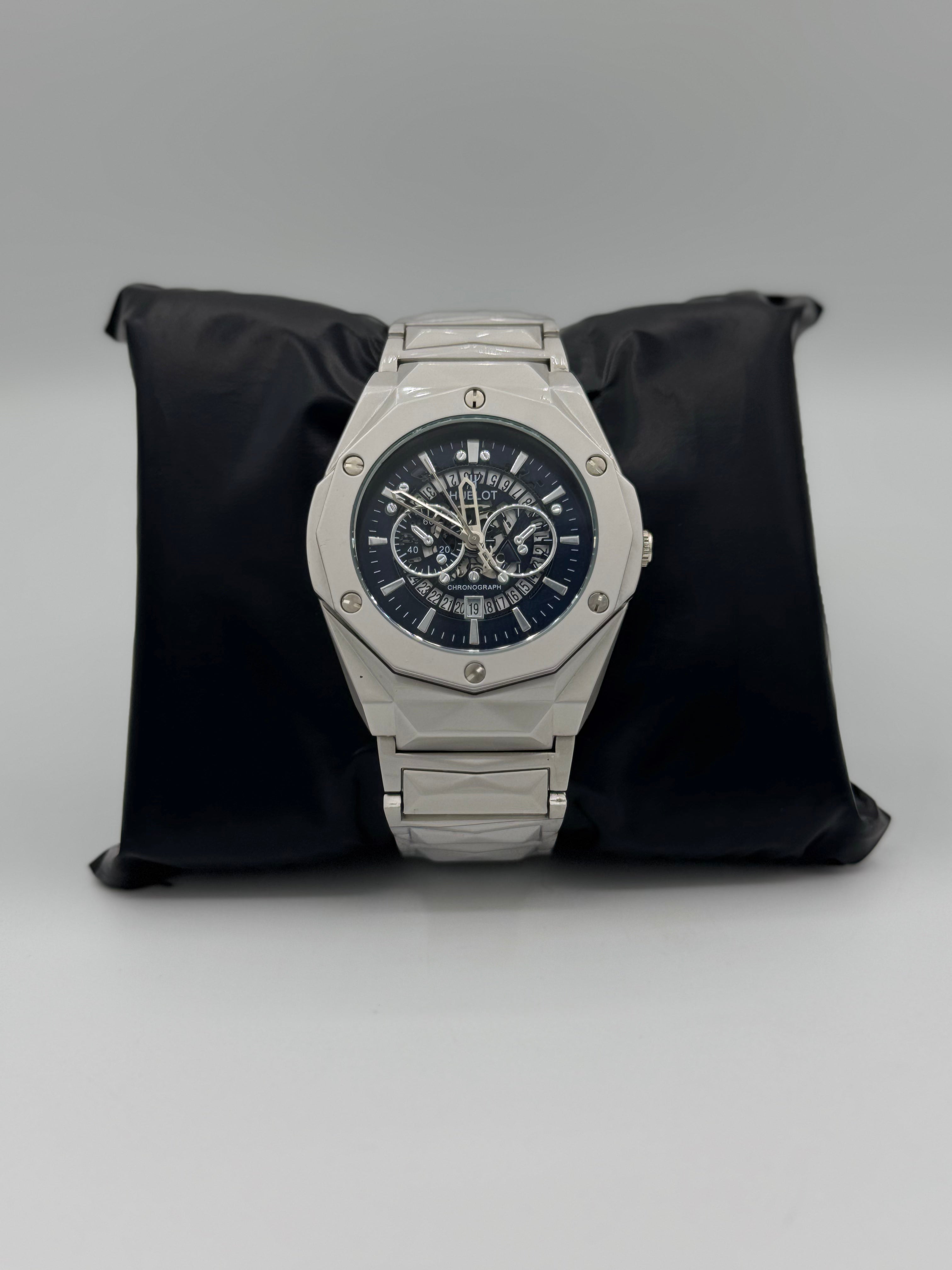 Hublot Diamond Cut Skeleton Master Lock, Chain Watch