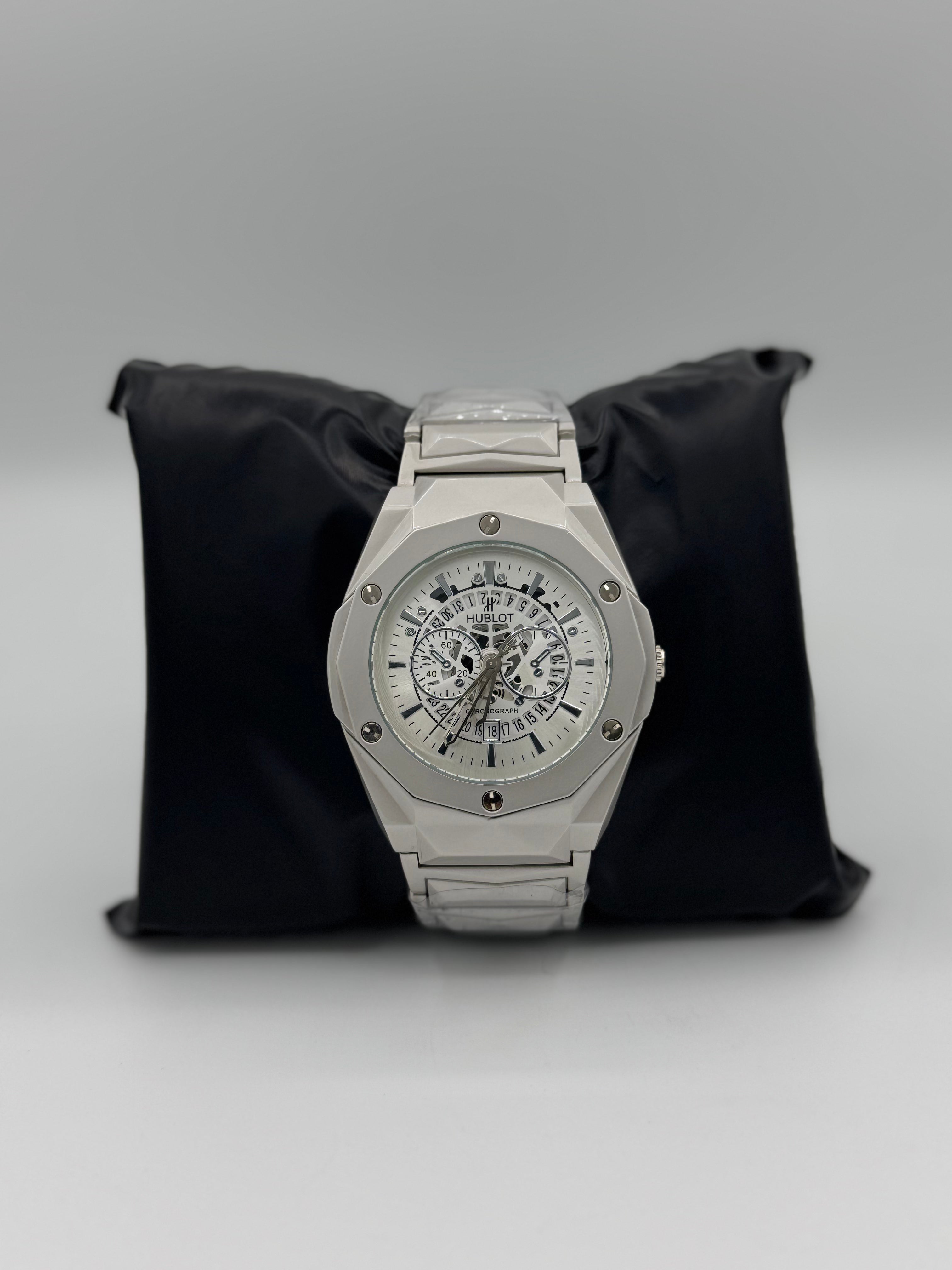 Hublot Diamond Cut Skeleton Master Lock, Chain Watch